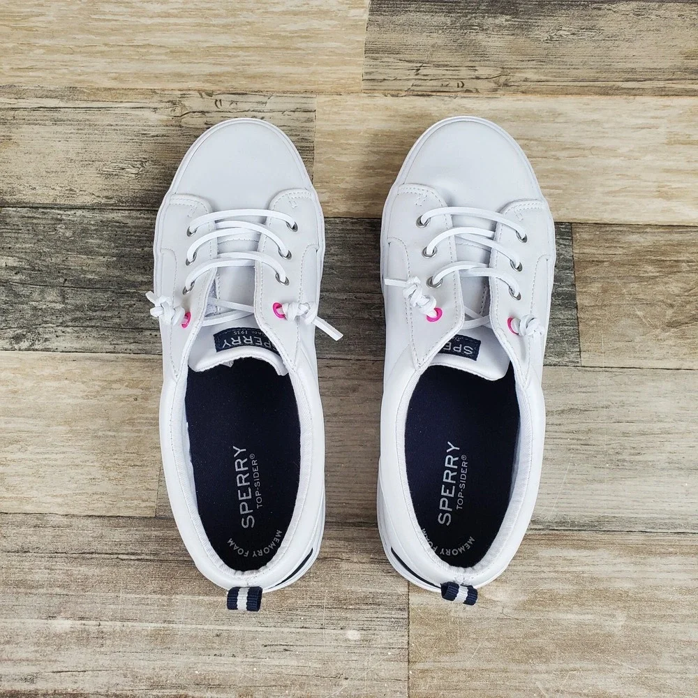 Sperry Pier Boat Shoes Kids Sz 4.5 Low Top Sneakers (WORN 1X)